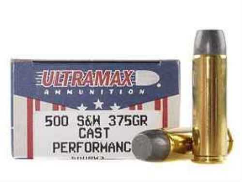 500 S&W 20 Rounds Ammunition Ultramax 375 Grain Lead